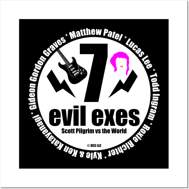 Scott Pilgrim 7 evil exes Wall Art by LICENSEDLEGIT